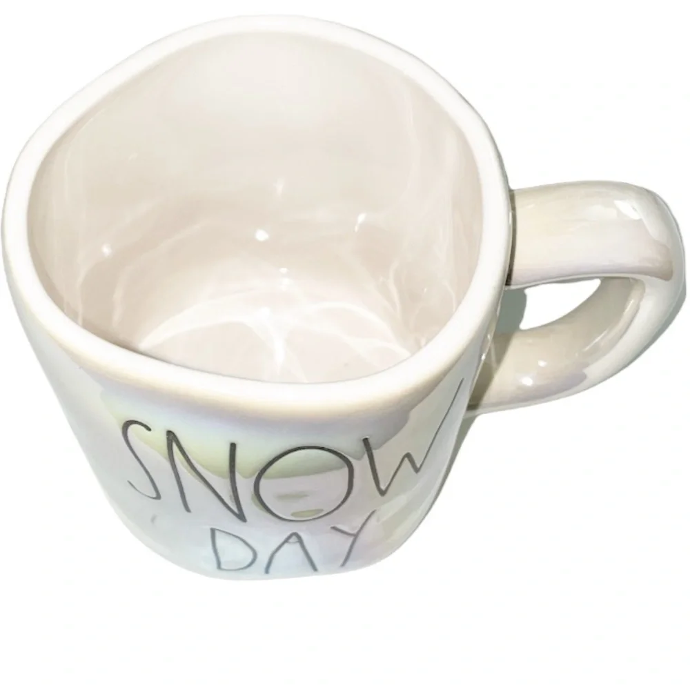 NEW Rae Dunn SNOW DAY  Iridescent Mug ❄️⛄️❄️ - Picture 4 of 5